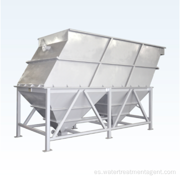 Clarificador de láminas de flujo cruzado